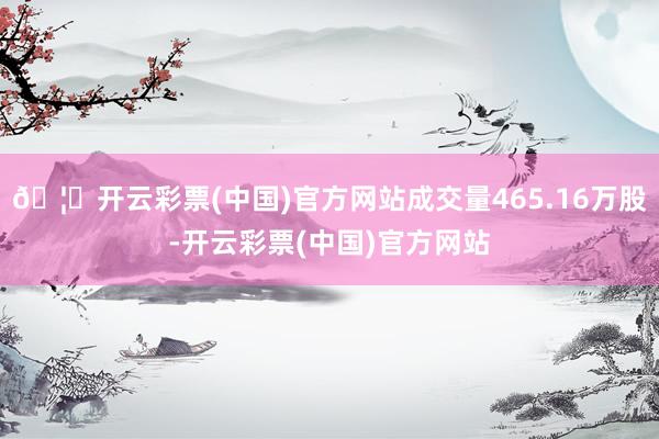 🦄开云彩票(中国)官方网站成交量465.16万股-开云彩票(中国)官方网站
