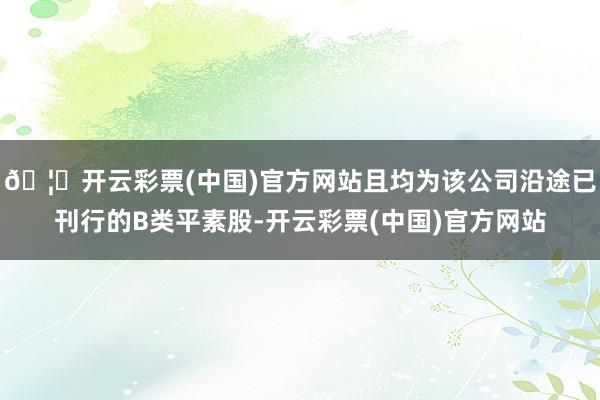 🦄开云彩票(中国)官方网站且均为该公司沿途已刊行的B类平素股-开云彩票(中国)官方网站