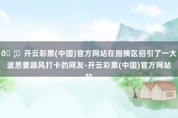 🦄开云彩票(中国)官方网站在指摘区招引了一大波思要跟风打卡的网友-开云彩票(中国)官方网站