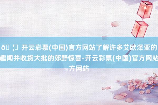 🦄开云彩票(中国)官方网站了解许多艾欧泽亚的趣闻并收货大批的郊野惊喜-开云彩票(中国)官方网站