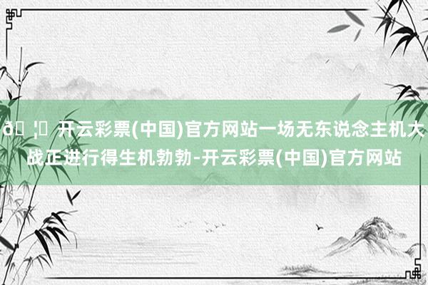 🦄开云彩票(中国)官方网站一场无东说念主机大战正进行得生机勃勃-开云彩票(中国)官方网站