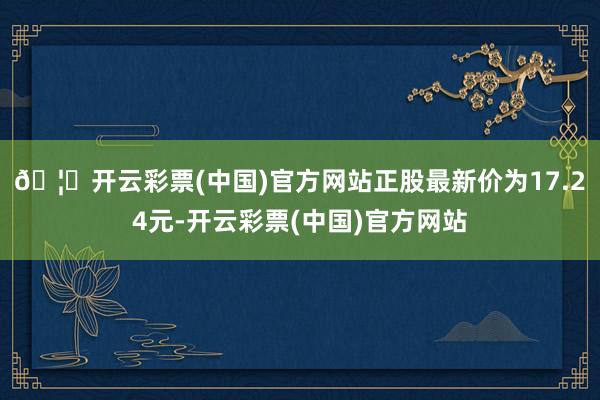 🦄开云彩票(中国)官方网站正股最新价为17.24元-开云彩票(中国)官方网站