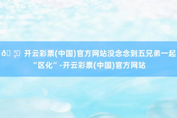 🦄开云彩票(中国)官方网站没念念到五兄弟一起“区化”-开云彩票(中国)官方网站