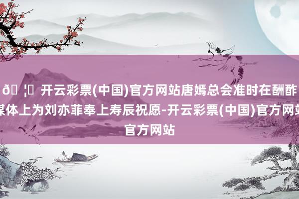 🦄开云彩票(中国)官方网站唐嫣总会准时在酬酢媒体上为刘亦菲奉上寿辰祝愿-开云彩票(中国)官方网站