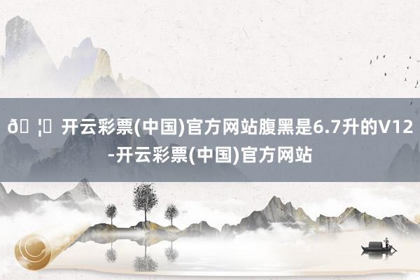 🦄开云彩票(中国)官方网站腹黑是6.7升的V12-开云彩票(中国)官方网站