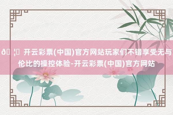 🦄开云彩票(中国)官方网站玩家们不错享受无与伦比的操控体验-开云彩票(中国)官方网站