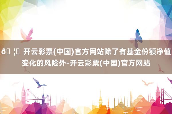 🦄开云彩票(中国)官方网站除了有基金份额净值变化的风险外-开云彩票(中国)官方网站